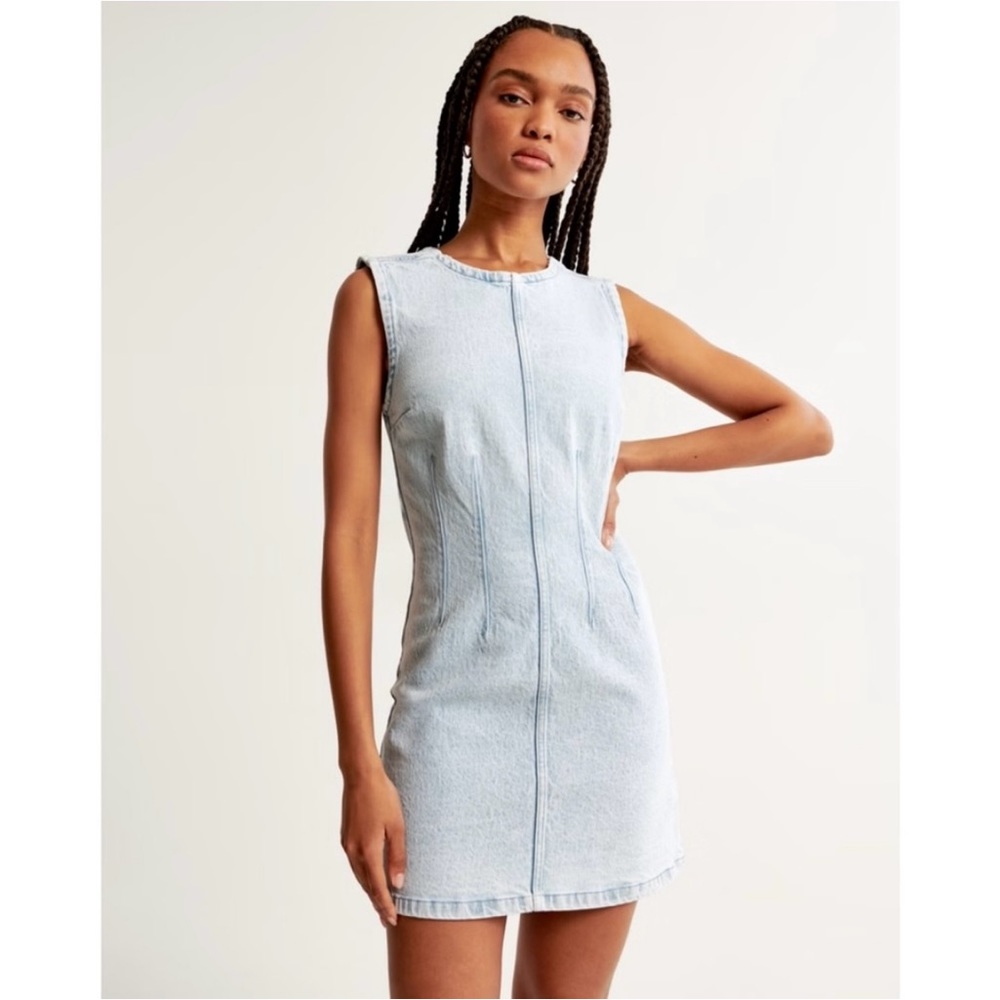 Denim Mini Dress - Size SM